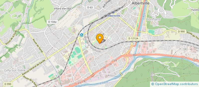 localisation de l'entreprise CREATION ELECTRICITE  ALBERTVILLE