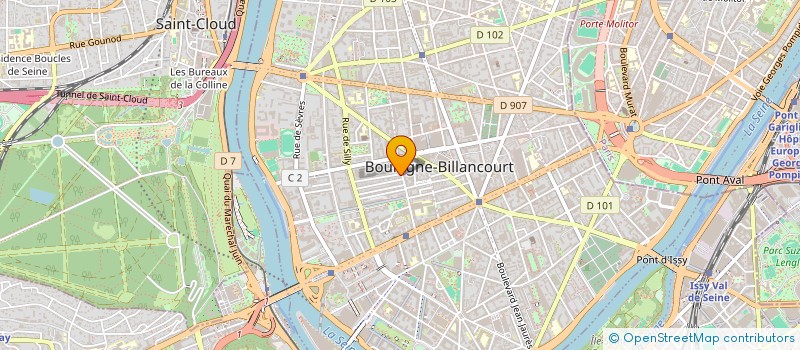 localisation de l'entreprise CREATION ET DIFFUSION DE SOIERIES à BOULOGNE-BILLANCOURT