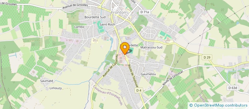 localisation de l'entreprise CREATION FLAMMES  FRONTON