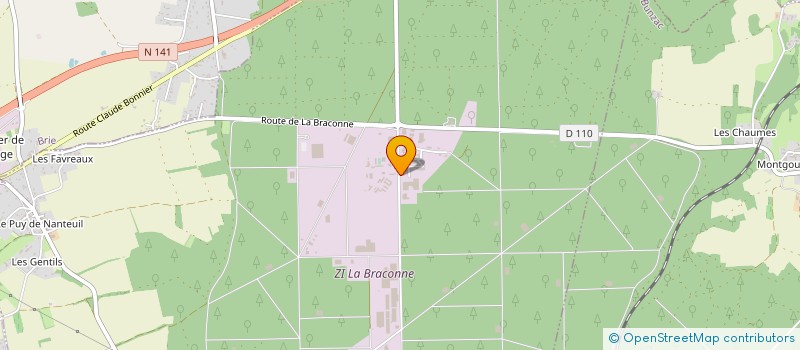 localisation de l'entreprise CREATION INTERIEURE ET AMENAGEMENT à MORNAC