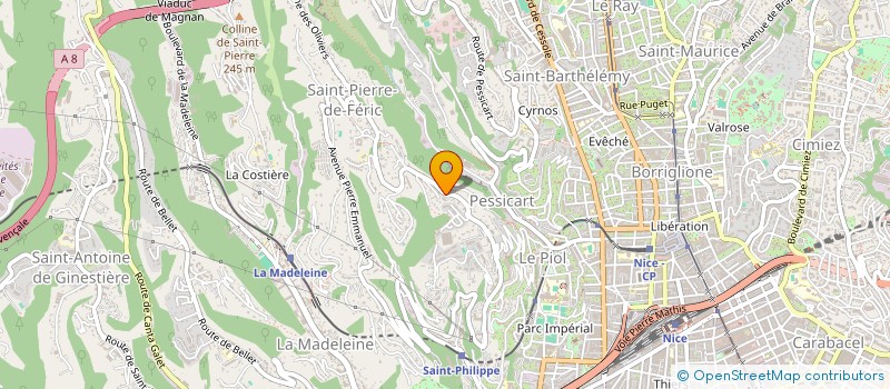 localisation de l'entreprise CREATION MAINTENANCE PAYSAGE à NICE