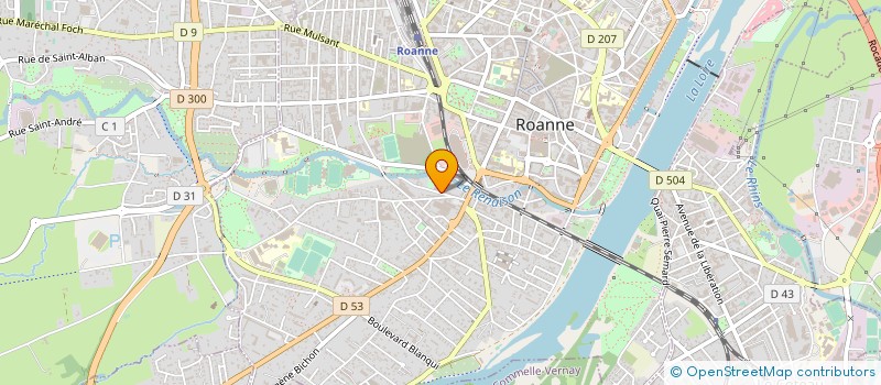 localisation de l'entreprise CREATION MERVIL SA à ROANNE