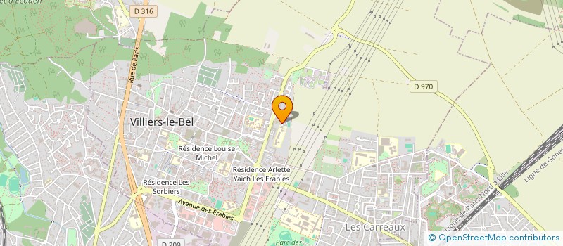 localisation de l'entreprise CREATION TEAM@COM  VILLIERS-LE-BEL