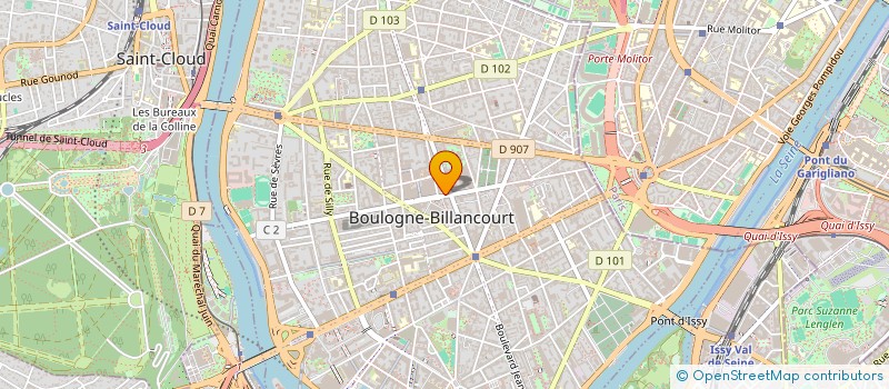 localisation de l'entreprise CREATION VICTOR SEGARD à BOULOGNE-BILLANCOURT