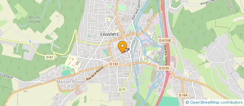 localisation de l'entreprise CREATIONS B à LOUVIERS