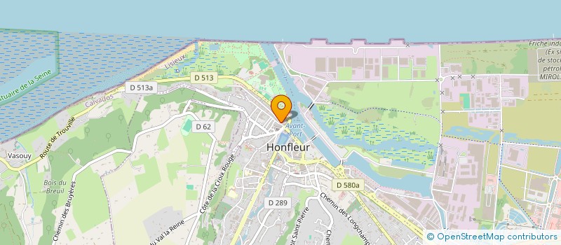 localisation de l'entreprise CREATIONS COULEURS PAPIERS  HONFLEUR