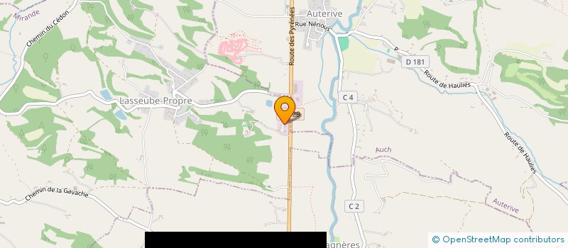 localisation de l'entreprise CREATIONS ESPACE ET LUMIERE  LASSEUBE-PROPRE