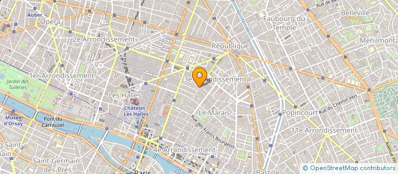 localisation de l'entreprise CREATIONS GUIOT DE BOURG à PARIS