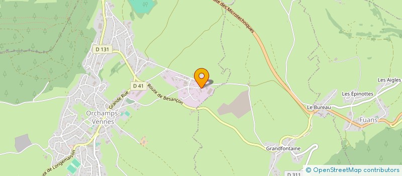 localisation de l'entreprise CREATIONS J.C. PERRIN  ORCHAMPS-VENNES