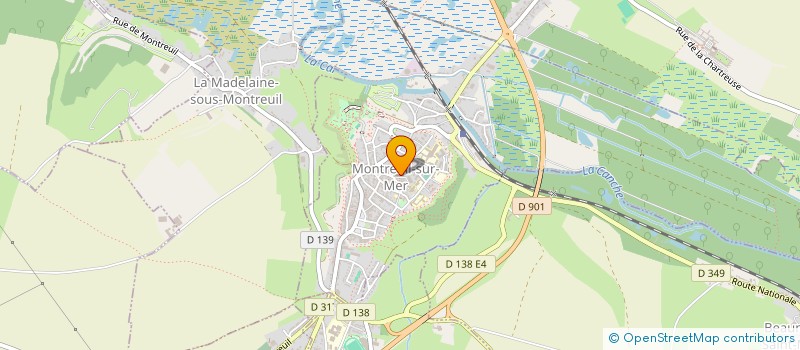 localisation de l'entreprise CREATIONS LOISIRS ET FAMILLES  MONTREUIL-SUR-MER