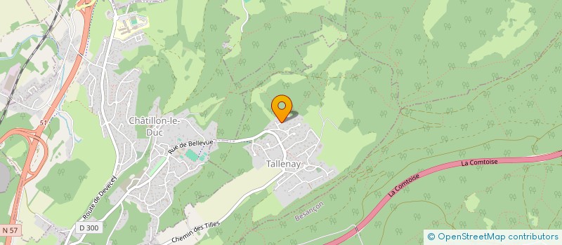 localisation de l'entreprise CREATIONS PATRICK PELLETIER  TALLENAY