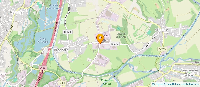 localisation de l'entreprise CREATIONS PERRIN SELLIER  ALLENJOIE