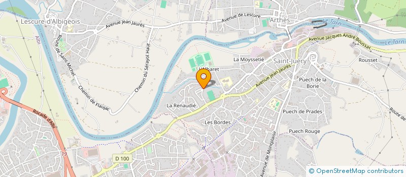 localisation de l'entreprise CREATIONS PULBLICITAIRES POUR ASSOCIATIONS  SAINT-JUERY