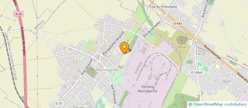 localisation de l'entreprise CREATIQ à MAZINGARBE