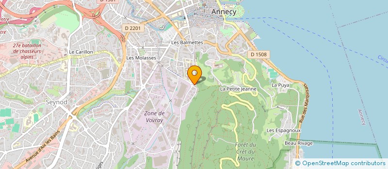 localisation de l'entreprise CREATIS à ANNECY