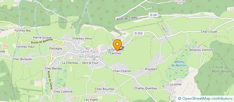 localisation de l'entreprise CREATIS à SAINT-PAUL-EN-CHABLAIS