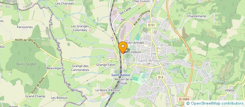 localisation de l'entreprise CREATIS MARBRE SARL à SAINT-AMOUR