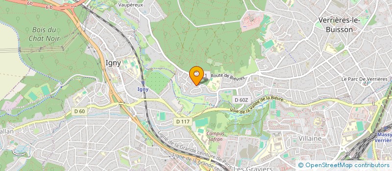 localisation de l'entreprise CREATIV à VERRIERES-LE-BUISSON