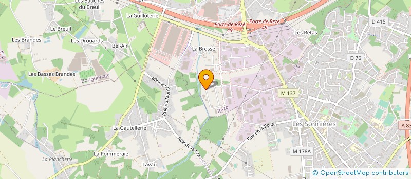 localisation de l'entreprise CREATIV BURGER à REZE
