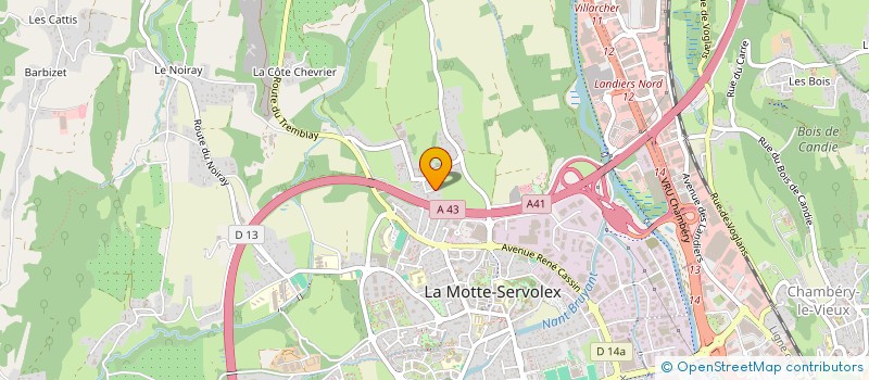 localisation de l'entreprise CREATIV'IDEES à LA MOTTE-SERVOLEX