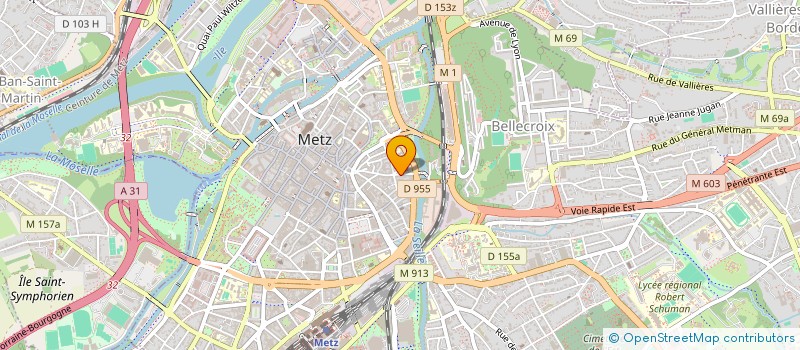 localisation de l'entreprise CREATIVE à METZ