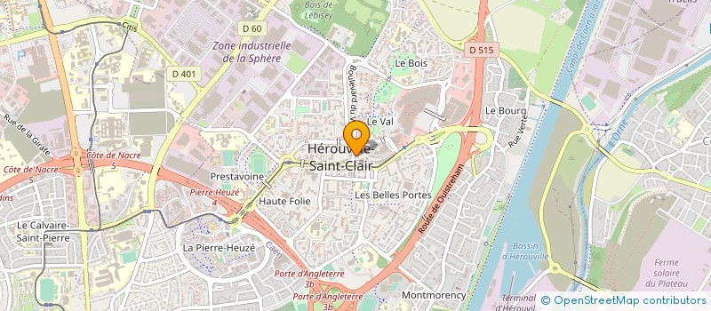 localisation de l'entreprise CREATIVE à HEROUVILLE-SAINT-CLAIR