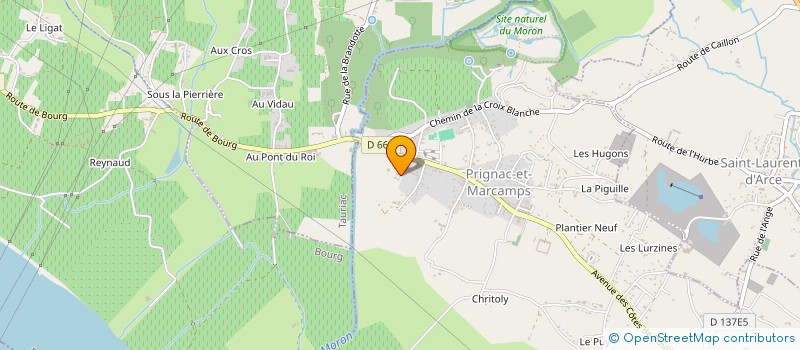 localisation de l'entreprise CREATIVE AQUITAINE  PRIGNAC-ET-MARCAMPS