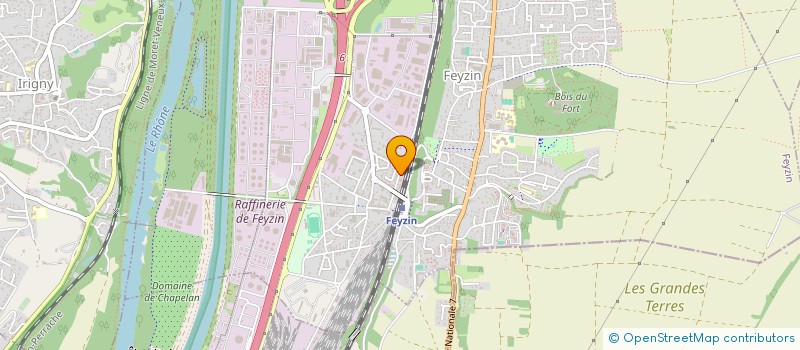 localisation de l'entreprise CREATIVE B T P  FEYZIN