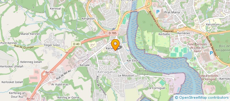 localisation de l'entreprise CREATIVE TOPO à QUIMPER