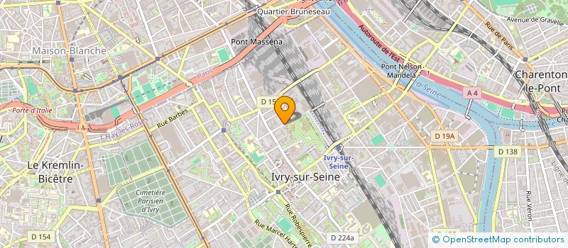 localisation de l'entreprise CREATIVITE ET CONVIVIALITE, LES ARTS POUR TOUS  IVRY-SUR-SEINE