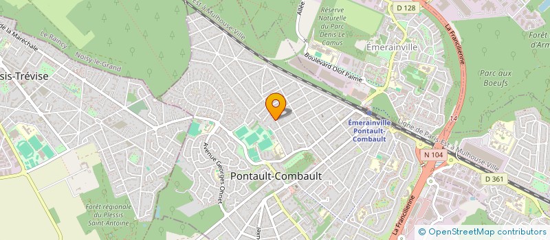 localisation de l'entreprise CREATYS à PONTAULT-COMBAULT