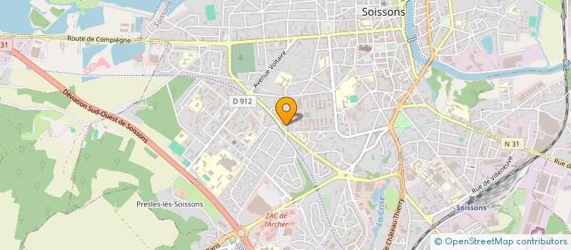 localisation de l'entreprise CREATYX à SOISSONS
