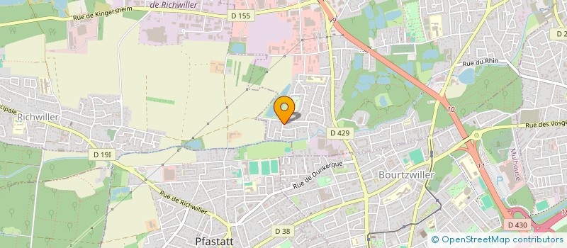 localisation de l'entreprise CREAVERT  KINGERSHEIM