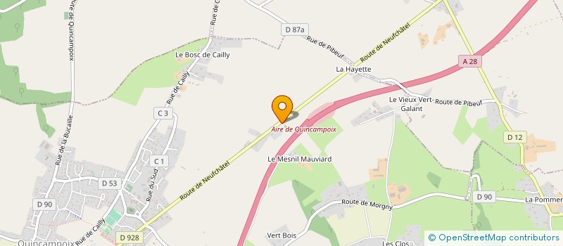 localisation de l'entreprise CREAVERT SERVICES à QUINCAMPOIX