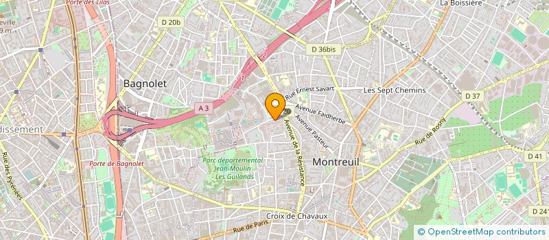 localisation de l'entreprise CREAXION à MONTREUIL