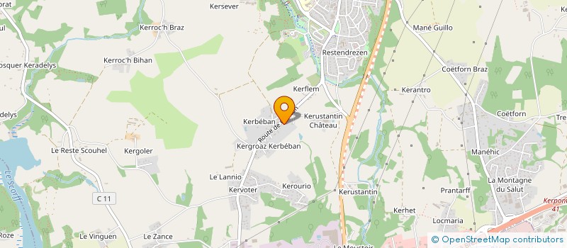 localisation de l'entreprise CREAZUR AMENAGEMENT EXTERIEUR à CAUDAN