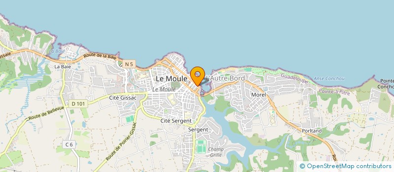 localisation de l'entreprise CRECHE CALINETTE à LE MOULE