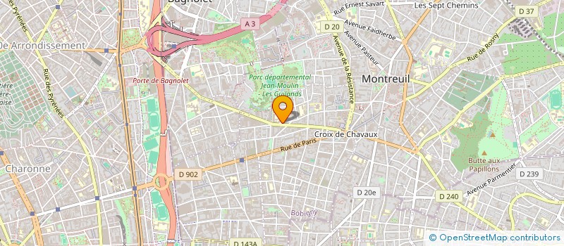 localisation de l'entreprise CRECHE ENFANTS DU MONDE MONTESSORI à MONTREUIL