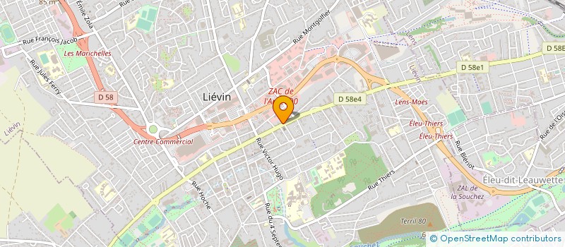 localisation de l'entreprise CRECHE MILLE ET UNE COMPTINES  LIEVIN