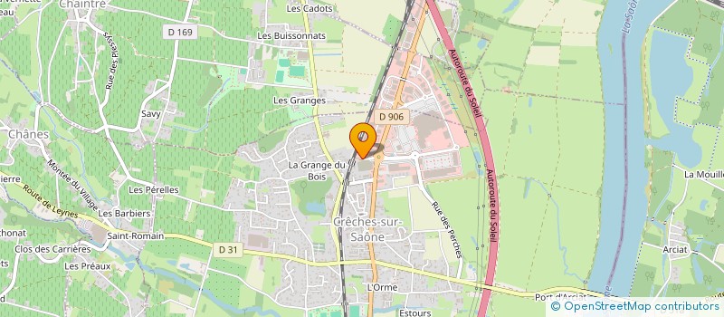 localisation de l'entreprise CRECHES MOTOCULTURE  CRECHES-SUR-SAONE