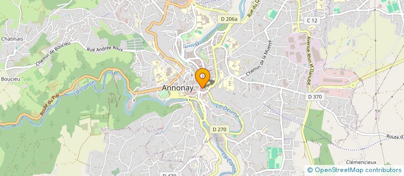localisation de l'entreprise CREDECOM à ANNONAY