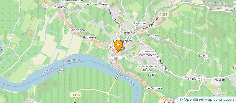 localisation de l'entreprise CREDIBOR  LANGOIRAN