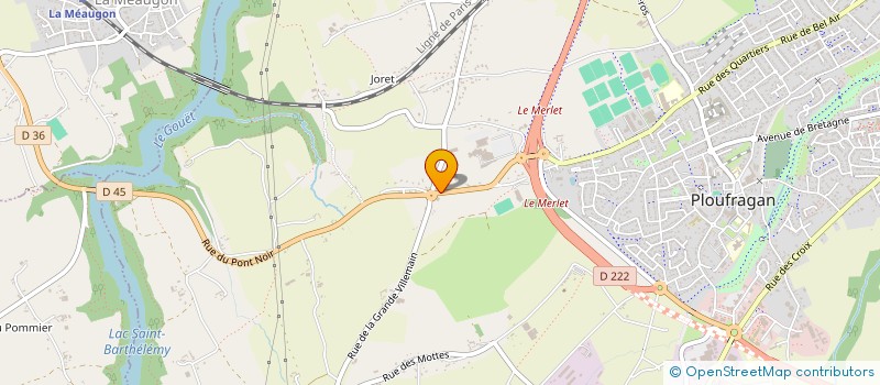 localisation de l'entreprise CREDIT AGRICOLE BIEN VIVRE EN BRETAGNE  PLOUFRAGAN