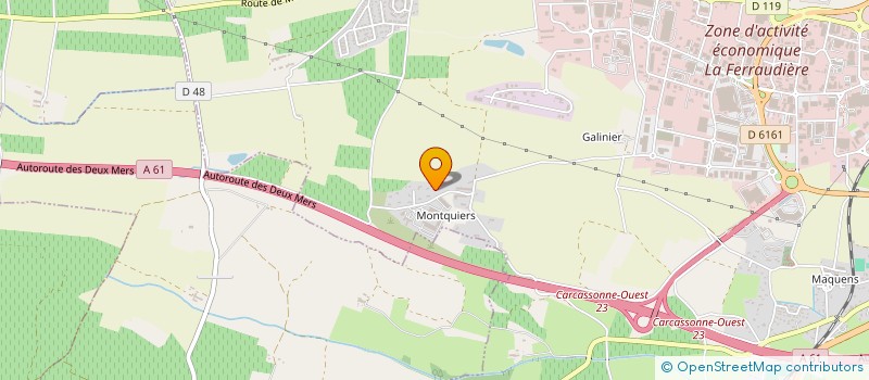 localisation de l'entreprise CREDIT AGRICOLE MUTUEL ARIEGE AUDE PO  CARCASSONNE