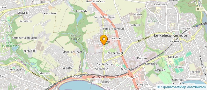 localisation de l'entreprise CREDIT MUTUEL ARKEA à LE RELECQ-KERHUON