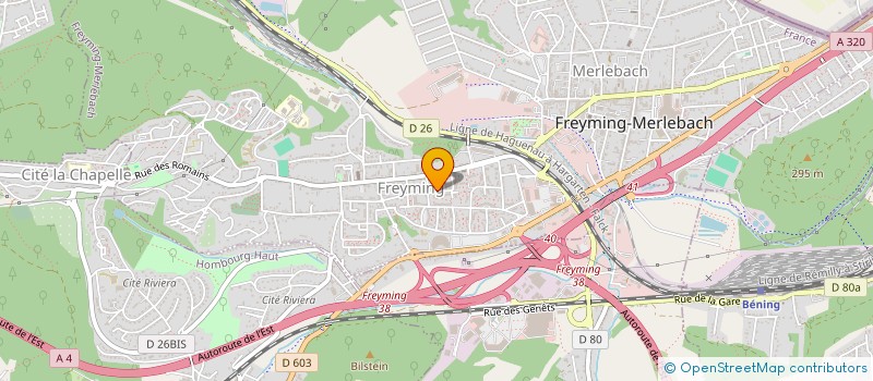 localisation de l'entreprise CREDIT MUTUEL COCHEREN FREYMING HOMBOURG HAUT  FREYMING-MERLEBACH