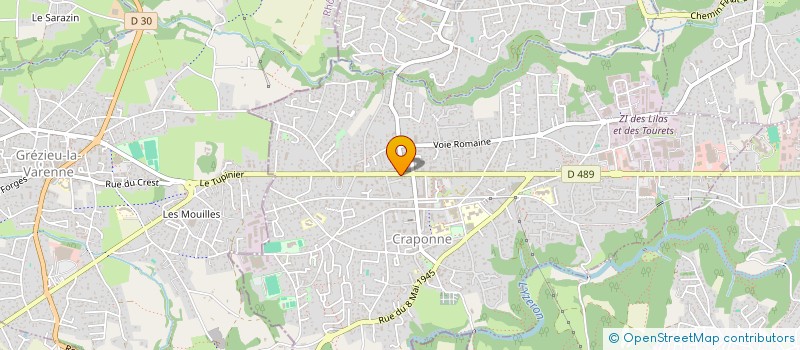 localisation de l'entreprise CREDIT MUTUEL DE CRAPONNE  CRAPONNE