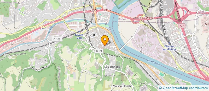 localisation de l'entreprise CREDIT MUTUEL DE GIVORS  GIVORS