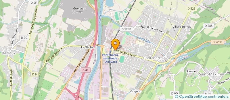 localisation de l'entreprise CREDIT MUTUEL HAUT GRESIVAUDAN à PONTCHARRA