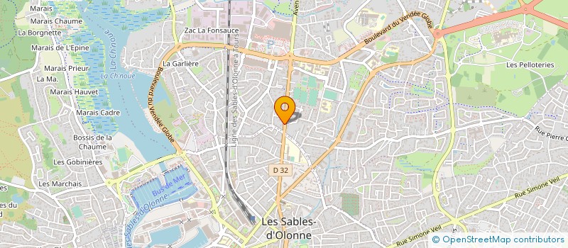 localisation de l'entreprise CREDIT VENDEE  LES SABLES D'OLONNE